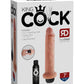 King Cock Squirting Dildo - Flesh/Vanilla - 7in