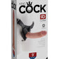 King Cock Strap-On Harness with Dildo - Flesh/Vanilla - 9in