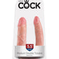King Cock U-Shaped Medium Double Trouble Dildo - Flesh/Vanilla - Medium