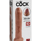 King Cock Uncut Cock Dildo - Caramel - 7in