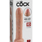 King Cock Uncut Cock Dildo - Vanilla - 7in