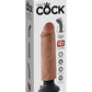 King Cock Vibrating Dildo - Caramel - 6in