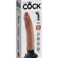 King Cock Vibrating Dildo - Caramel/Tan - 7in