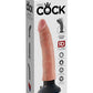 King Cock Vibrating Dildo - Flesh/Vanilla - 7in