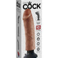 King Cock Vibrating Dildo - Caramel/Tan - 8in