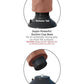 King Cock Vibrating Dildo - Caramel/Tan - 9in