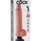 King Cock Vibrating Dildo with Balls - Vanilla - 10in