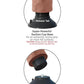 King Cock Vibrating Dildo with Balls - Caramel - 7in