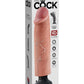 King Cock Vibrating Realistic Dildo Waterproof - Vanilla - 10in