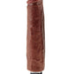 King Cock Vibrating Stiffy Dildo - Chocolate - 7in
