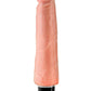King Cock Vibrating Stiffy Dildo - Vanilla - 8in