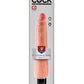 King Cock Vibrating Stiffy Dildo - Vanilla - 9in