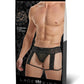 Lace King Men's Lace and Mesh Garter Panty - Black - Medium/Small