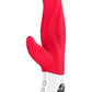 Lady Bi Silicone Vibrator with Clitoral Stimulator - India - Red