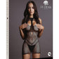 Le Desir Duo Net Open Cup Mini Dress - Black - One Size