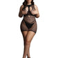 Le Desir Duo Net Open Cup Mini Dress