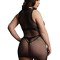 Le Desir Duo Net Open Cup Mini Dress - Black - Queen