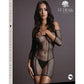 Le Desir Duo Net Sleeved Mini Dress - Black - One Size