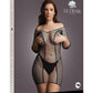 Le Desir Duo Net Sleeved Mini Dress - Black - Queen