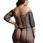 Le Desir Duo Net Sleeved Mini Dress