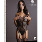 Le Desir Fishnet and Lace Bodystocking - Black - One Size