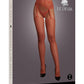 Le Desir Fishnet and Lace Garterbelt Stocking - One Size - Sunset Glow - Orange - One Size