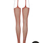 Le Desir Fishnet and Lace Garterbelt Stocking - One Size - Sunset Glow