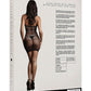 Le Desir High Lace Neck Net Mini Dress