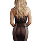 Le Desir Knee Length Lace and Fishnet Dress