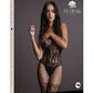 Le Desir Lace and Fishnet Bodystocking - Black - One Size