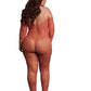 Le Desir Lace Long Sleeved Bodystocking - Queen - Sunset Glow