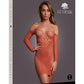 Le Desir Long Sleeved Net Mini Dress - One Size - Sunset Glow - Orange/Red - One Size