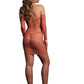Le Desir Long Sleeved Net Mini Dress - One Size - Sunset Glow