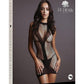 Le Desir Net Contrast Mini Dress - Black - One Size