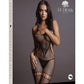 Le Desir Net High Neck Bodystocking - Black - One Size