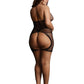 Le Desir Peek-A-Boo Fishnet Dress