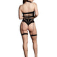 Le Desir Shade Ananke Xii Three Piece with Choker, Bandeau Top and Pantie with Garters