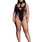 Le Desir Shade Cyllene Xlviii Body with Turtleneck - Black - Queen