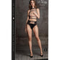Le Desir Shade Helike Xlv Two Piece with Open Cups, Crop Top and Pantie - Black - One Size
