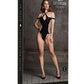 Le Desir Shade Leda Xiii Body with Crossed Neckline and Off Shoulder Straps - Black - One Size
