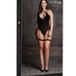 Le Desir Shade Metis Xvi Body with Garter and Crossed Neckline - Black - Queen