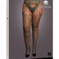 Le Desir Shredded Suspender Pantyhose - Green - Queen