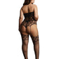 Le Desir Strapless Crotchless Teddy with Stockings
