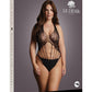 Le Desir Strappy Lace Teddy - Black - Queen