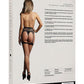 Le Desir Striped Fishnet Garterbelt