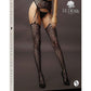 Le Desir Suspender Leopard Pantyhose - Animal Print/Black - One Size