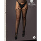 Le Desir Suspender Leopard Pantyhose - Animal Print/Black - Queen