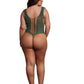 Le Desir V-Neck Teddy with Opaque Panels