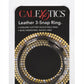 Leather 3 Snap Ring Cock - Black