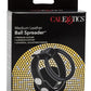 Leather Ball Spreader Cock Ring - Black - Medium